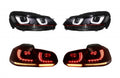 KITT Faruri si stopuri Full LED pentru VW Golf 6 Hatchback 2008-2012 R20 Design