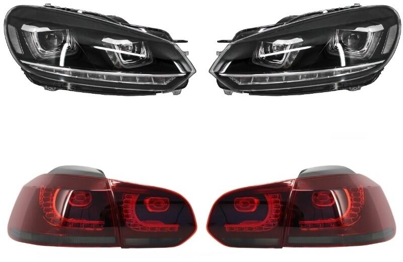 KITT Faruri LED si stopuri LED VW Golf 6 (2008-2013) cu semnal dinamic