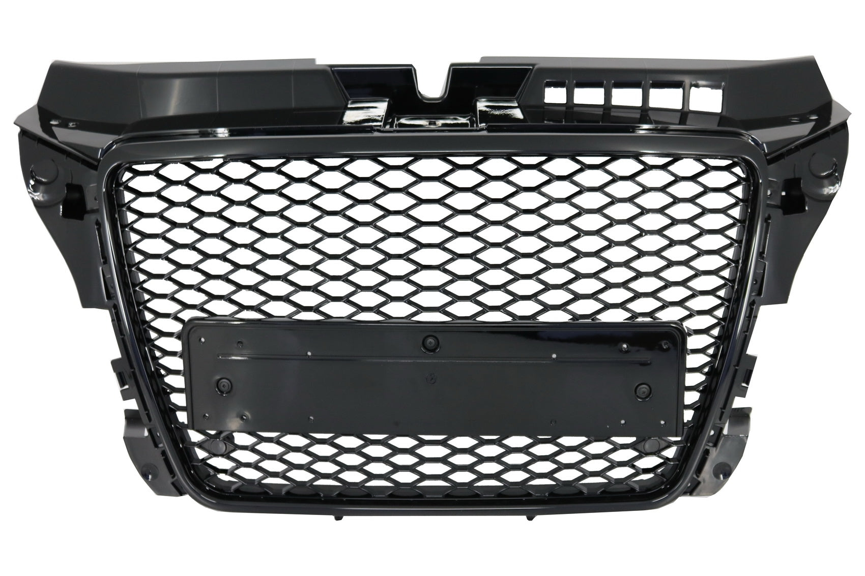 Grila Centrala compatibil cu Audi A3 8P Facelift (2007-2012) RS Design Negru Lucios