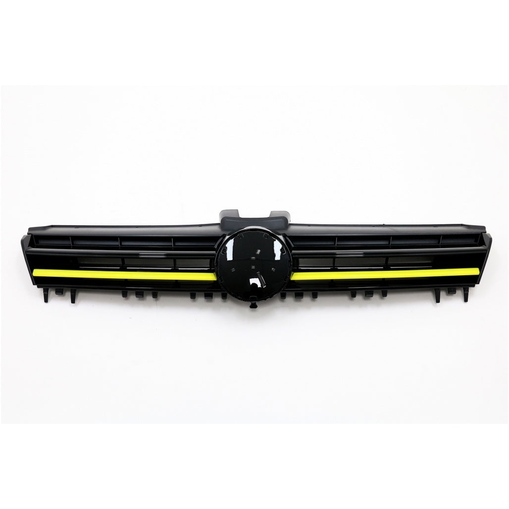 Grila Centrala compatibil cu VW Golf 7 VII (5G) (2012-up) R400 Design Yellow