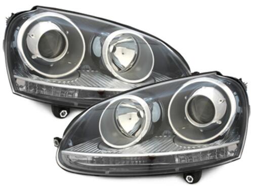 KITT Lightning Faruri DEPO GTI Look negre pentru VW Golf 5 si Jetta 3, 2003-2009