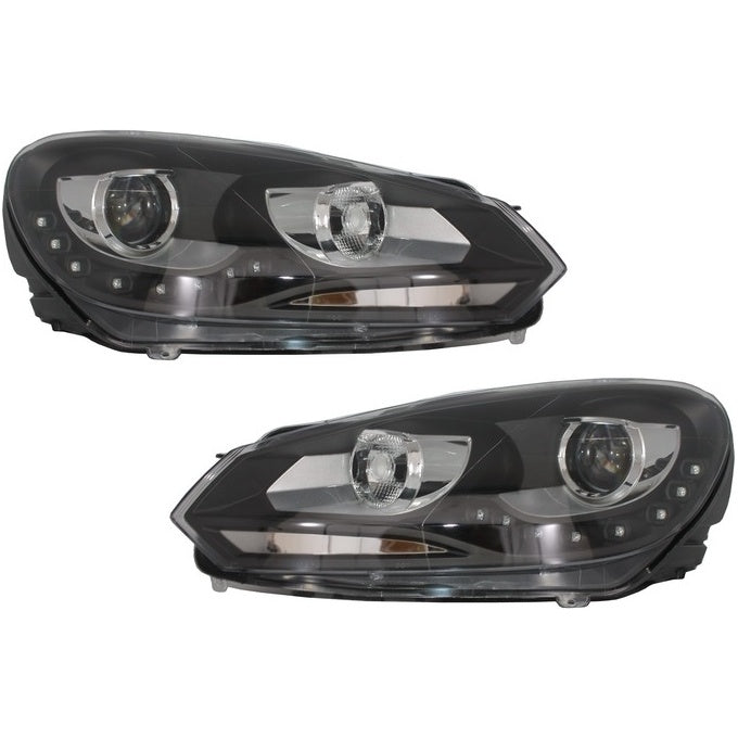Faruri LED compatibil cu VW Golf 6 VI (10.2008-2012) DAYLIGHT DRL GTI Look Negru