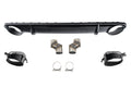 Difuzor Bara Spate si Ornamente Evacuare  Audi A4 B8 Pre Facelift (2007-2011) Sedan Avant RS4 Design Negru